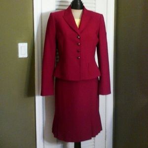 Red Tahari Skirt Suit